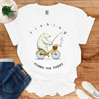 Fishing Makes Me Happy T-Shirt