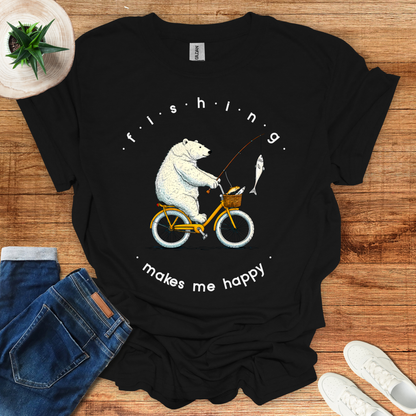 Fishing Makes Me Happy T-Shirt