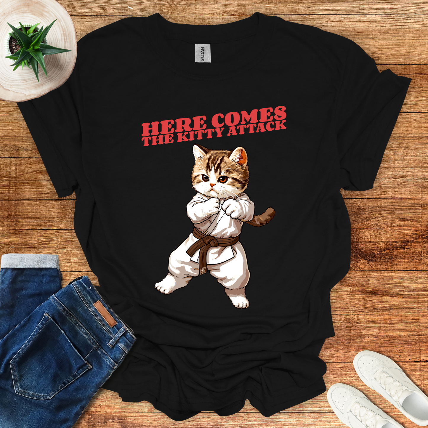 Here Comes The Kitty Attack T-Shirt