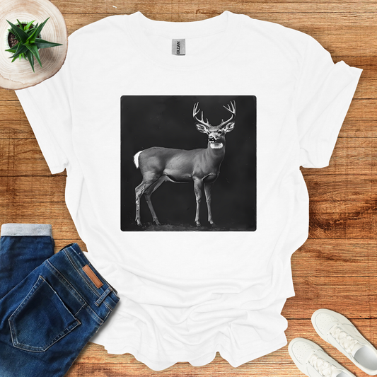 Monochrome Majesty The Stag T-Shirt